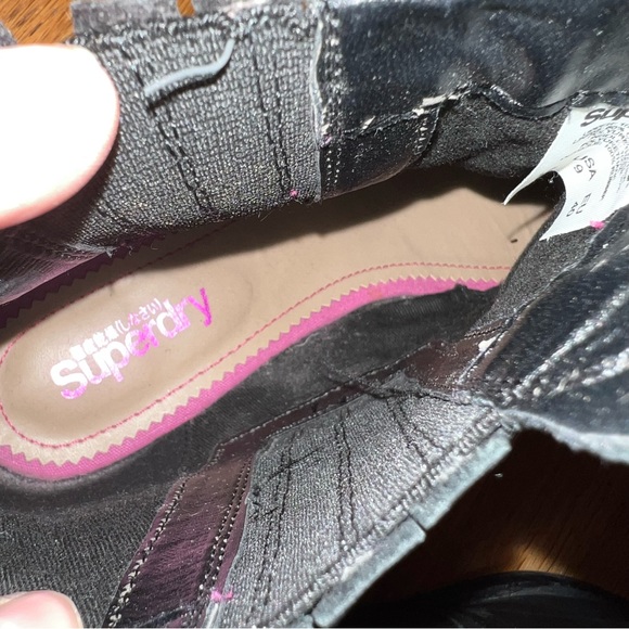 Superdry Black Leather Ankle Chelsea Boots Size 7 - Picture 11 of 12